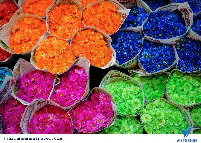 Khám phá khu chợ hoa Pak Klong Talad lớn nhất Bangkok Thái Lan - Ảnh 2